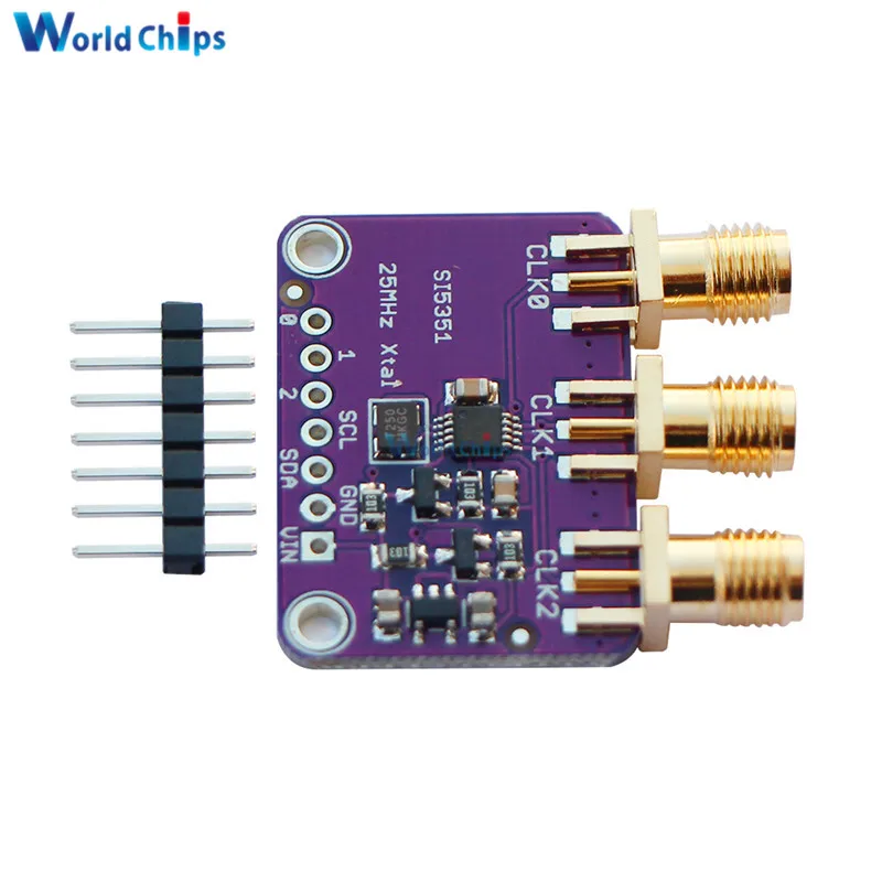 Настольная плата для генератора часов Si5351A Si5351 I2C 3 5 в постоянного тока Модульная
