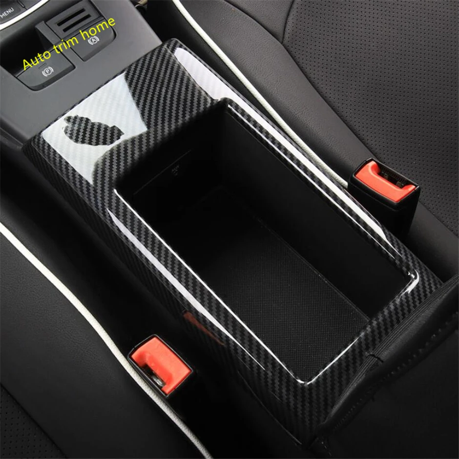 

Lapetus Auto Accessories Center Armrest Storage Container Box Cover Trim Fit For Audi A3 V8 2014 - 2019 ABS Carbon Fiber Look
