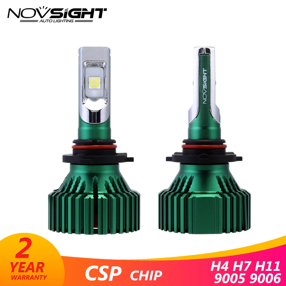 Novsight 16000lm Легкая установка лампы h7 Turbo светодиодные фары H4 H11 HB4 9005 9006 ZES чипы 6500K