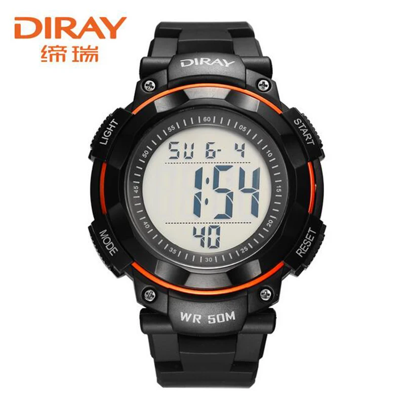 DIRAY Luxury Brand Sport Watches For Men Fashion Silicone Waterproof LED Digital Watch Clock Digital-Watch | Наручные часы