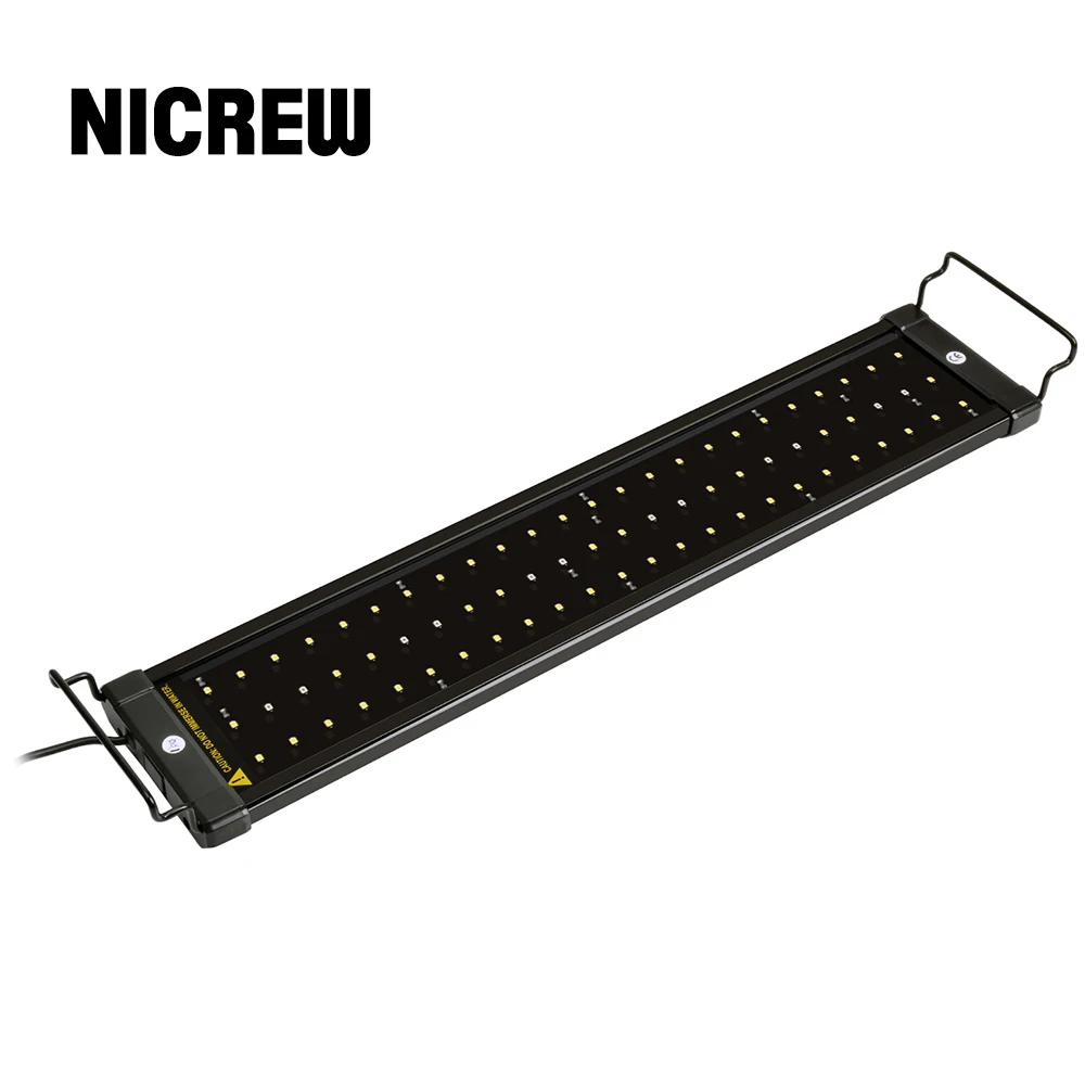 Nicrew 53-83 см аквариум светодиодный светильник ing садок для рыбы с лампой выдвижной