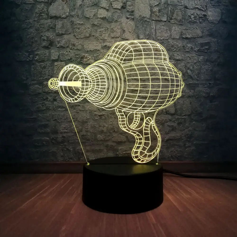 Игровой ролевой дрели 3D Светодиодная лампа RGB светильник ing 7 цветов Изменение