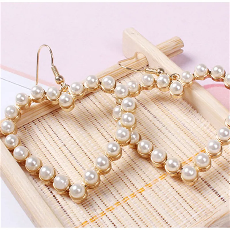 free shipping fashion women New Jewelry wholesale Pearl hollow peach heart earrings for | Украшения и аксессуары