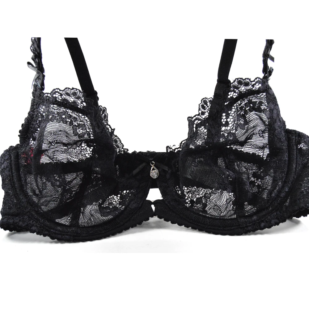 Vogue Secret, Новое поступление, женский бюстгальтер, без подкладки, Короткие комплекты, кружевное цветочное сексуальное женское белье, тонкая чашка, прозрачная