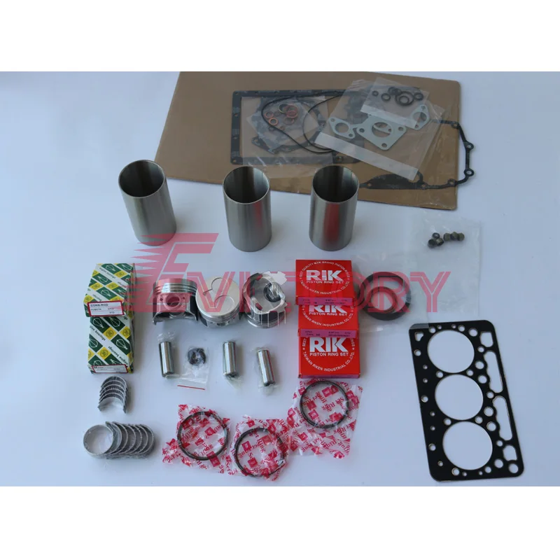 

Kubota D722 Engine rebuild kit piston+ ring liner kit+ gasket kit+ bearing set