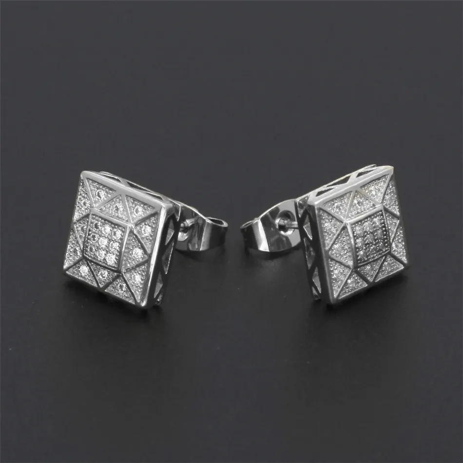 Серьги-гвоздики UWIN с кристаллами ювелирные украшения для мужчин и женщин в стиле