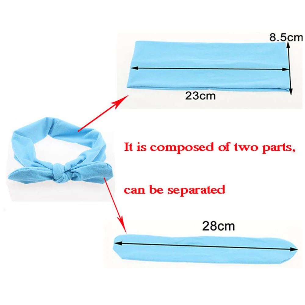 Hot Sale 1 pcs Women Fashion Elastic Stretch Plain Rabbit Bow Style Hair Band Headband Turban HairBand Hair Accessories