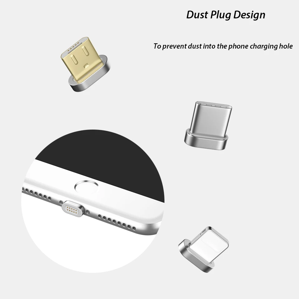 Магнитный мини кабель для зарядного устройства Iphone X 8 7 6 Plus USB Type C магнитный