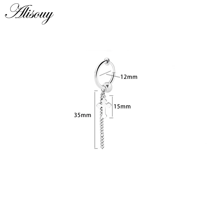 Alisouy, 1 шт., хип-хоп, 19 типов, клипсы, серьги, ювелирные изделия для ушей, модные ювелирные изделия, аксессуары для мужчин и женщин, поддельные клипсы, Висячие ювелирные изделия