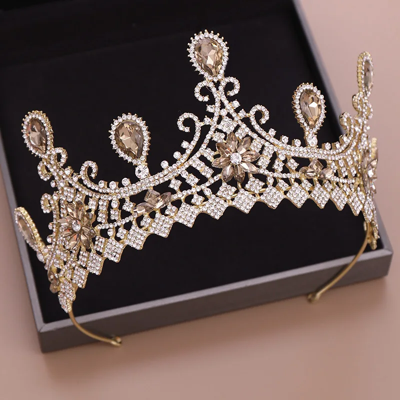 

Fashion Classic Princess Wedding Hairband Tiara Luxury Crystal Bridal Crown Headpieces Hair Jewelry Bride Hair Accessories