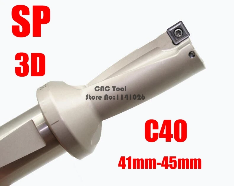 SP WC C40 3D 41 42 43 44 45mm Indexable Insert Drill Bit High Quality Insert U Drilling Precision CNC Expanding Drill Metal Tool
