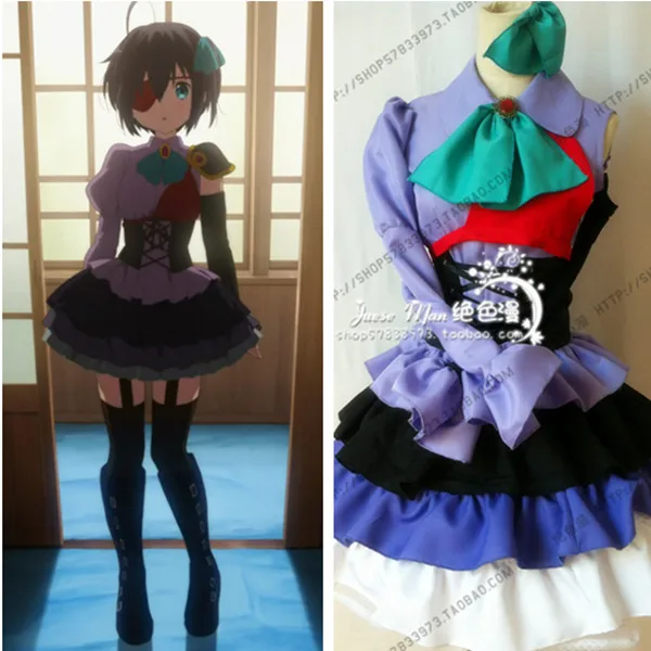 Cyuunibyou Demo Koigashitai таканаши Рикка Лолита фиолетовое платье костюмы аниме косплей одежда 11