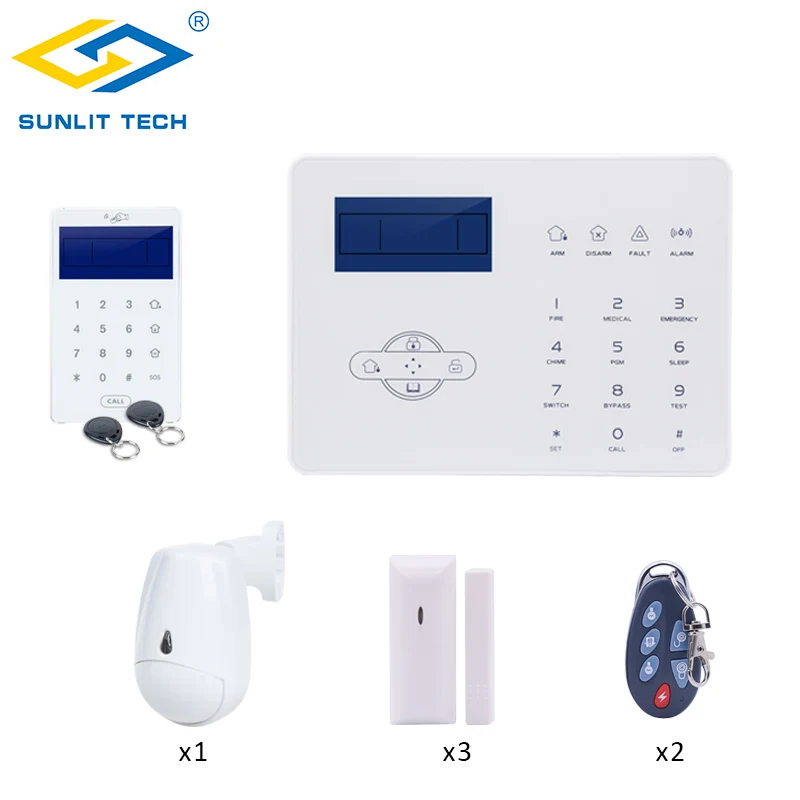 Беспроводной GSM PSTN сигнализации системы DIY Kit IOS приложение для Android дистанционное управление Умный дом охранной движения PIR сенсор двери/окно - Цвет: Kit 2