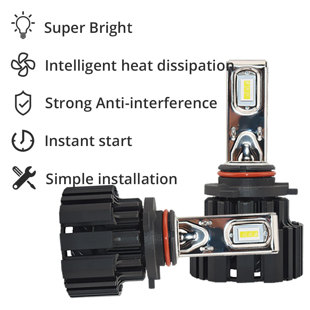 2X H4 H7 9012 5202 H16 H8 100 W 13600Lm IP67 Авто Светодиодная передняя лампа автомобильная фара противотуманная фара 6000 K автомобильное освещение HID Light Blubs