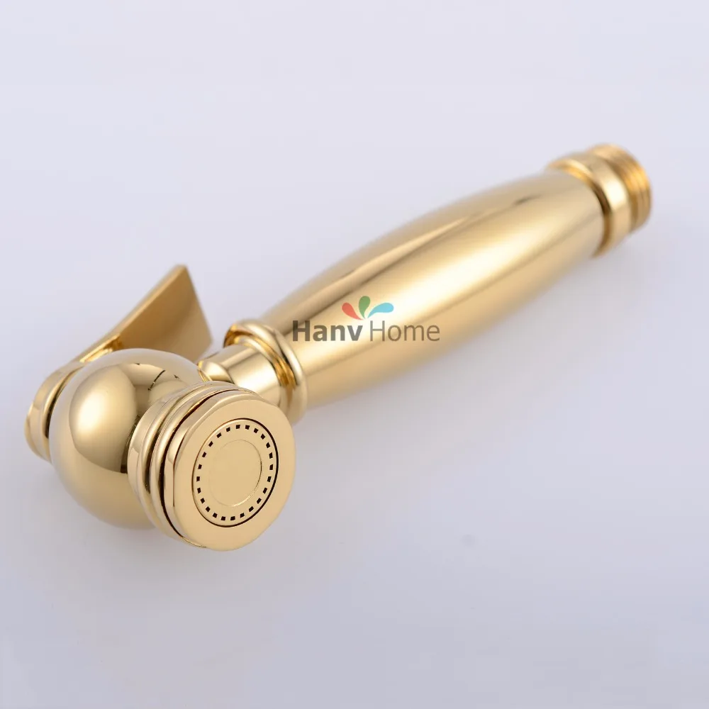 Латунный мусульманский смеситель для душа Shattaf золотой душ ванной комнаты с