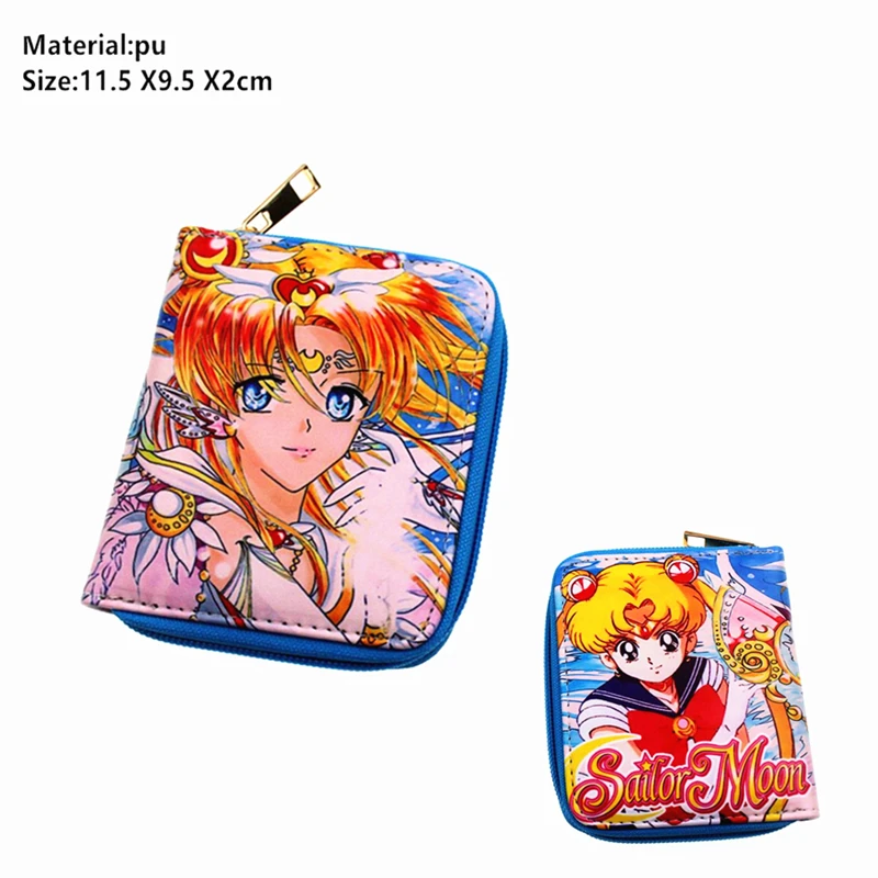 Мультфильм Аниме Кошелек Dragon Ball/stitch/Card Captor/Сейлор Мун/Марио/Кошмар перед Рождеством Pu на молнии Держатель для карт кошельки для монет