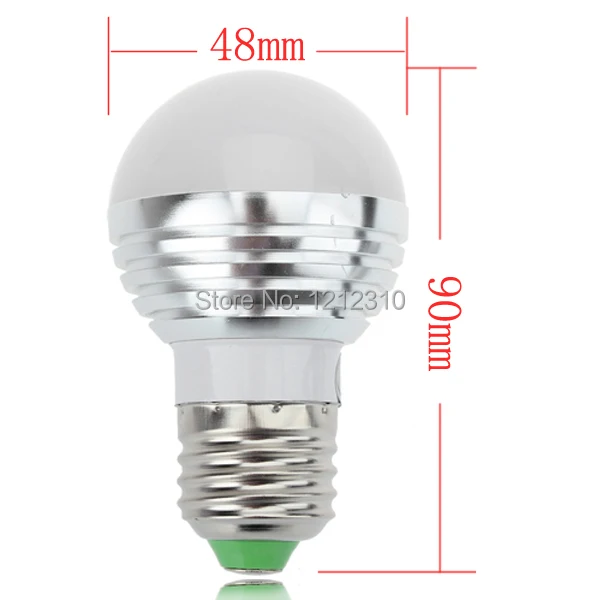 3W E27 RGB LED Bulb 16 Color Change Lamp bulb 110-265v rgb controller for Home Party decoration with IR Remote DHL Free ship | Лампы и