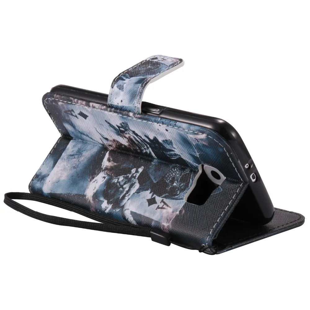 Роскошный кожаный чехол с откидной крышкой милым рисунком цветка черепа слона