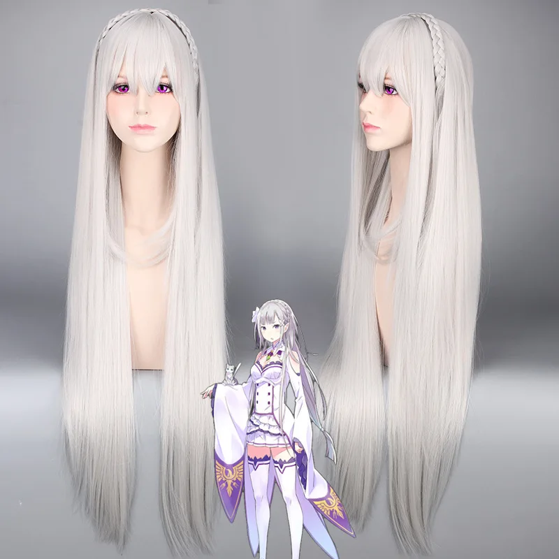 

Anime Re Zero Kara Hajimeru Isekai Seikatsu Cosplay Costumes Rem Ram Emilia Wig Cosplay In Women Girls Halloween Party Costume