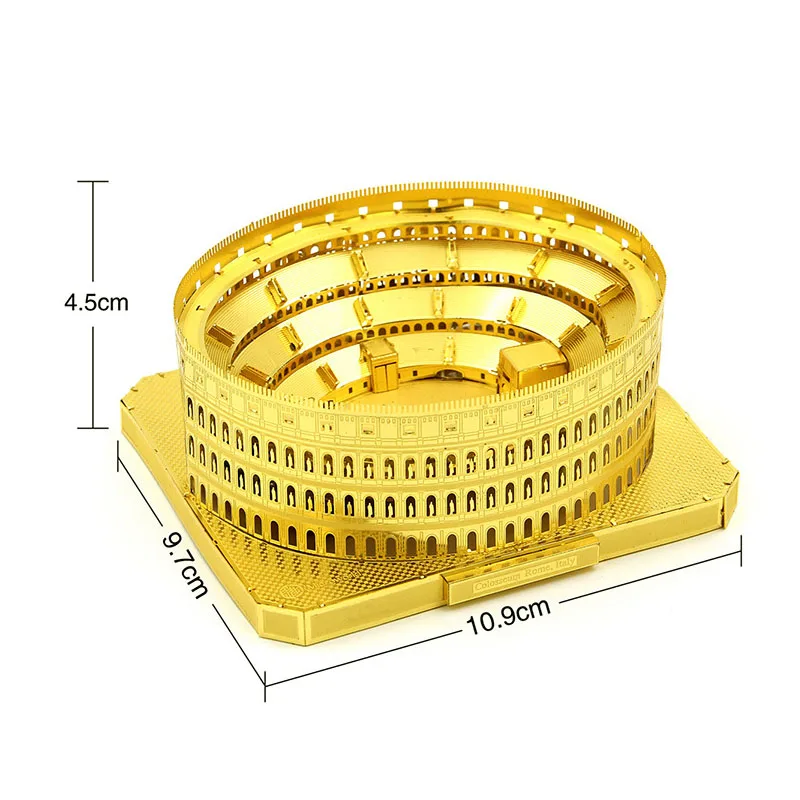3D Metal Model Puzzle Laser Cut Rompecabezas World Famous Architecture Colosseum Creative Assembled Toy for Friends Adult | Игрушки и