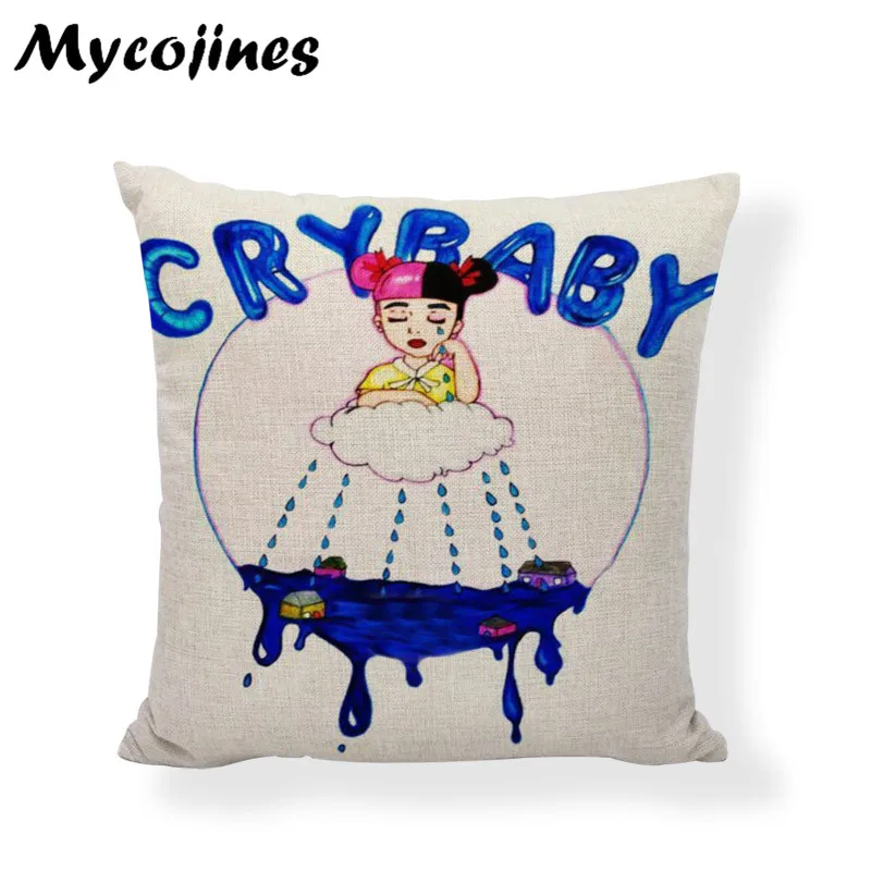 Розовый детский чехол-подушка с принтом Cry креативная подушка для девочки модные