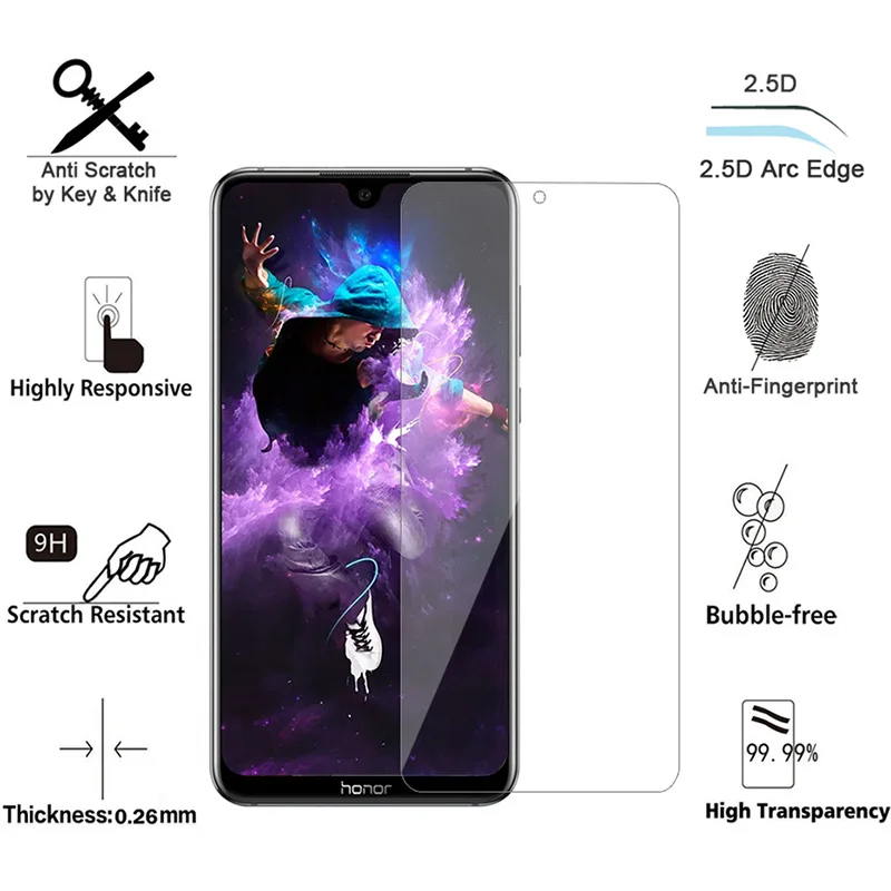 Закаленное стекло для Huawei Honor 8X Max 9H 2.5D защитная пленка телефона Защитное защита