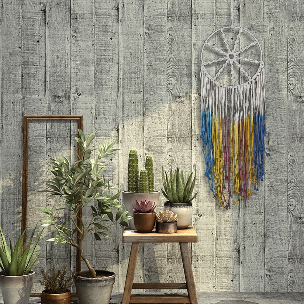 LYN & GY круглый индийский макраме настенный арт ручной работы гобелен с кружевной