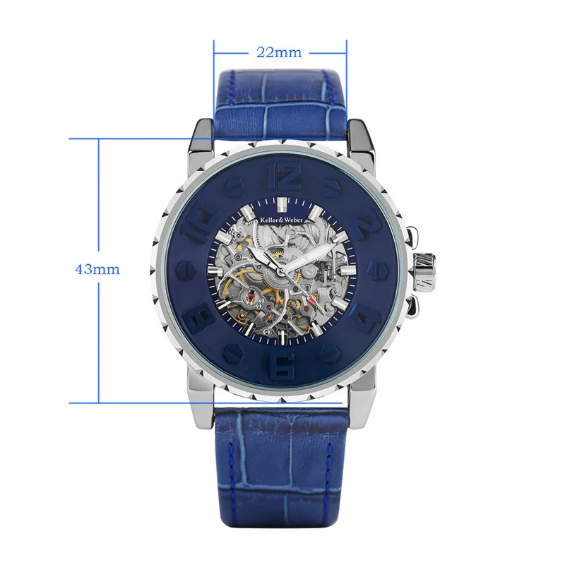 

Men's Watch 3ATM Water Resistant Genuine Leather Band Male Analog Business Automatic Mechanical Man Wristwatches Male Clocks