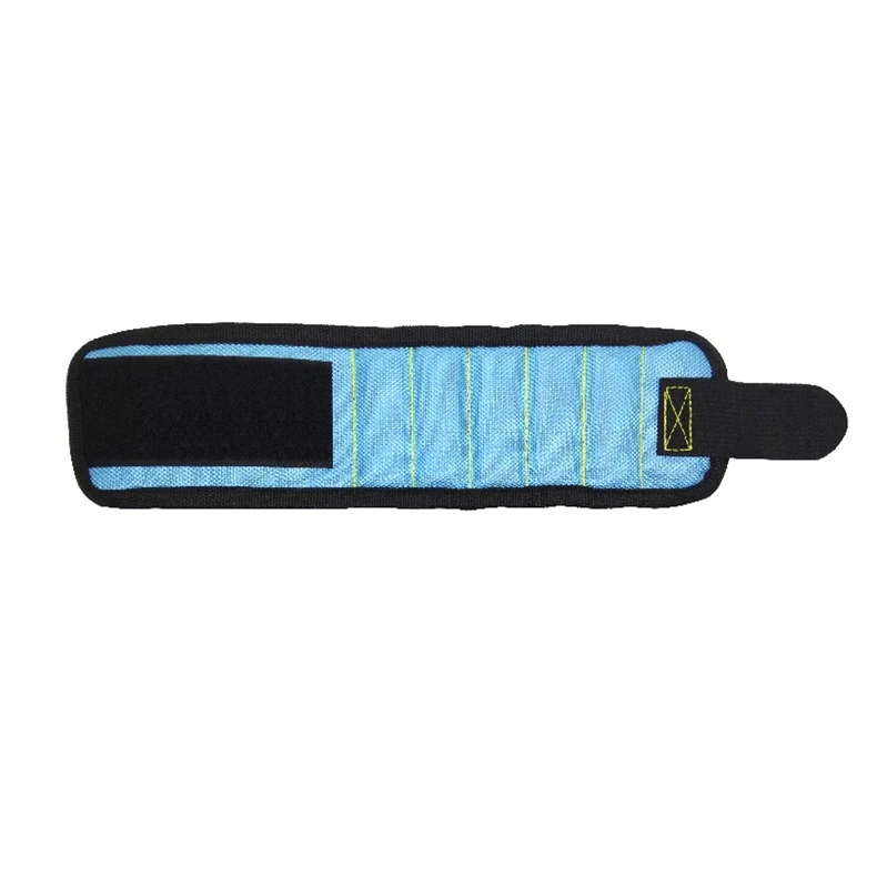 Light blue Магнитный браслет сильные магниты Портативная сумка для электроинструментов шуруповерты держатель инструменты для ремонта запястья адсорбционный винт - Цвет: Light blue