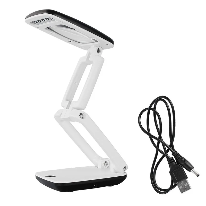 AOMEKIE 3X Складная лупа Светодиодный настольный светильник USB/аккумуляторы