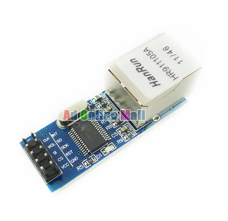 Mini ENC28J60 Ethernet LAN сетевой модуль SPI интерфейс для Arduino 51 AVR LPC STM32 10 шт./лот|interface