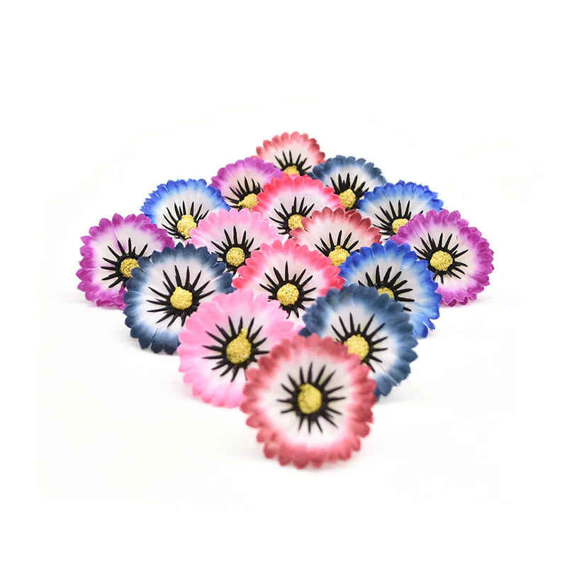 20/50 pcs 3.5cm Artificial Small Daisy Silk Flower Heads Wedding Home Decoration DIY Scrapbooking Fake Flowers Wreath Crafts | Дом и сад