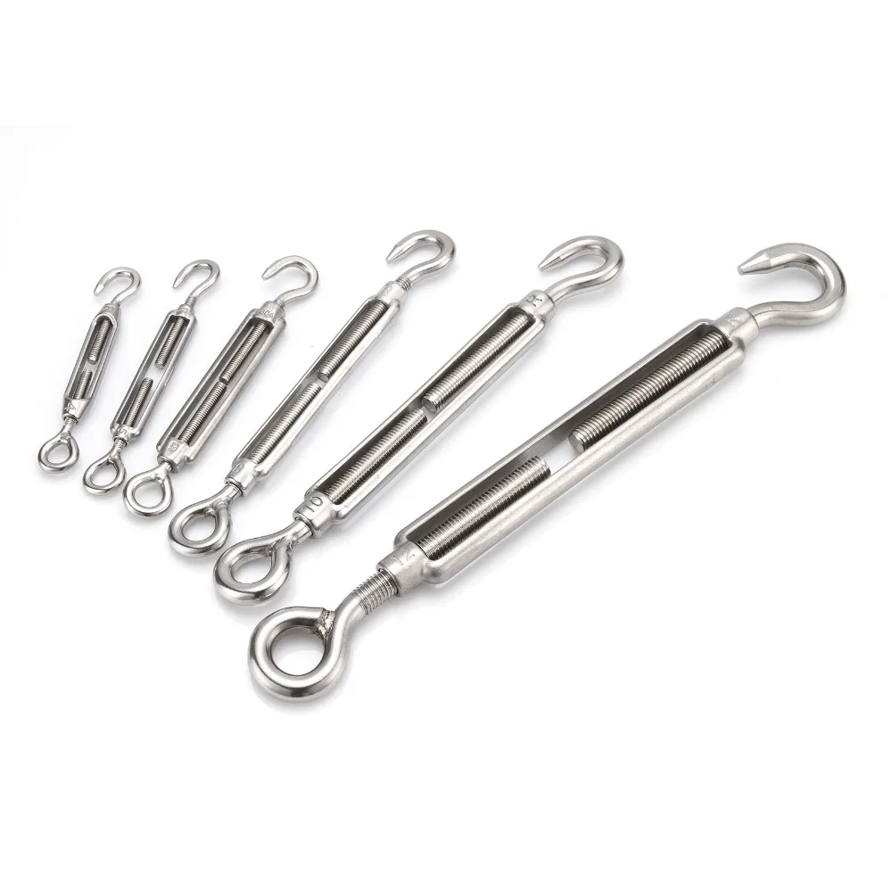 1 шт. серебристая Регулируемая цепь из нержавеющей стали 304 M4/M5/M6/M8/M10/M12|eye turnbuckle|chain