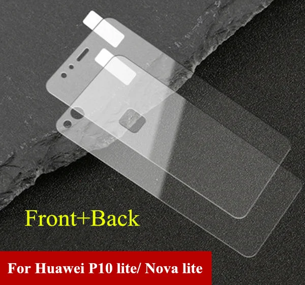 P10 lite F and B Закаленное стекло для huawei Honor 8 lite, защита экрана, закаленное стекло для huawei P10 lite/Nova lite, стеклянная пленка, передняя+ Задняя 5,2'' - Цвет: P10 lite F and B