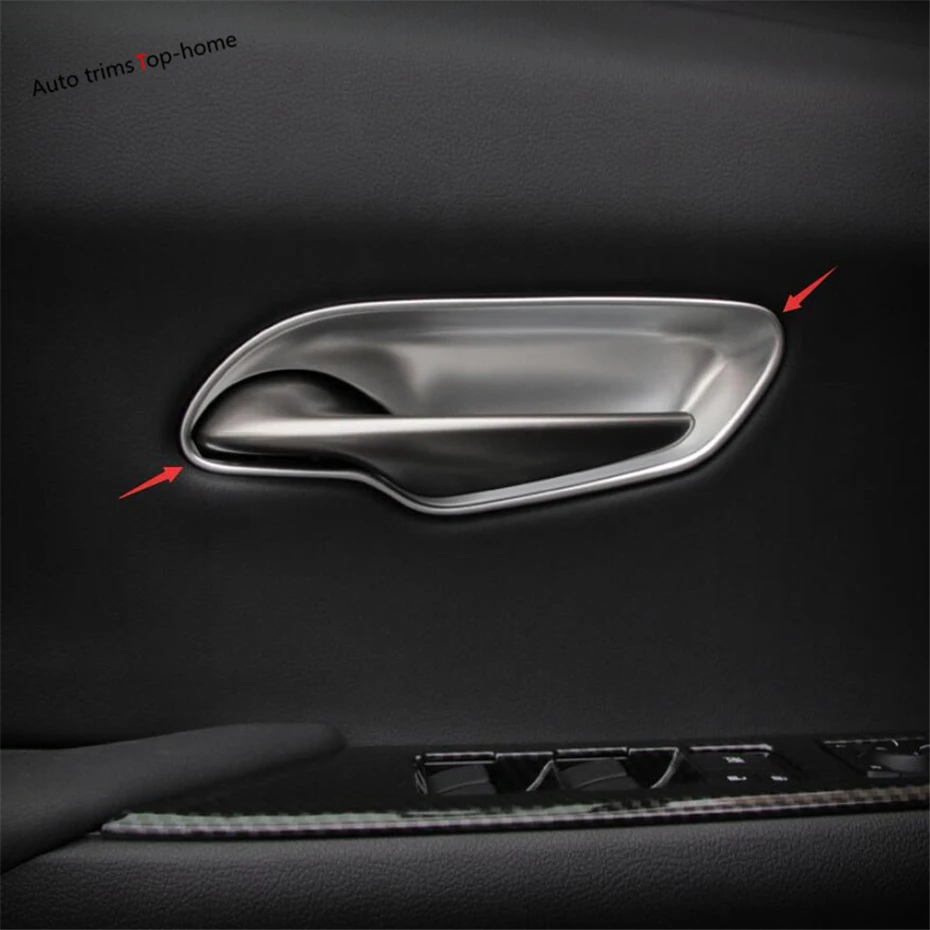 

Yimaautotrims Inner Door Pull Handle Bowl Cover Trim Carbon Fiber Look / Matte Interior For Lexus UX 200 250H 2019 2020 2021