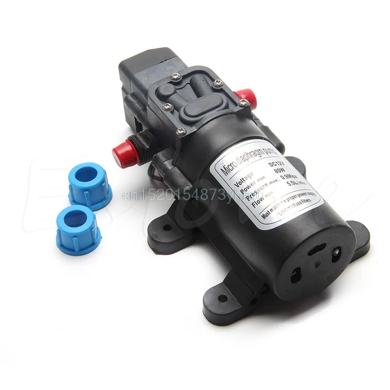 DC 12V 80W 0142 мотор высокого давления мембранный Водяной самовсасывающий насос