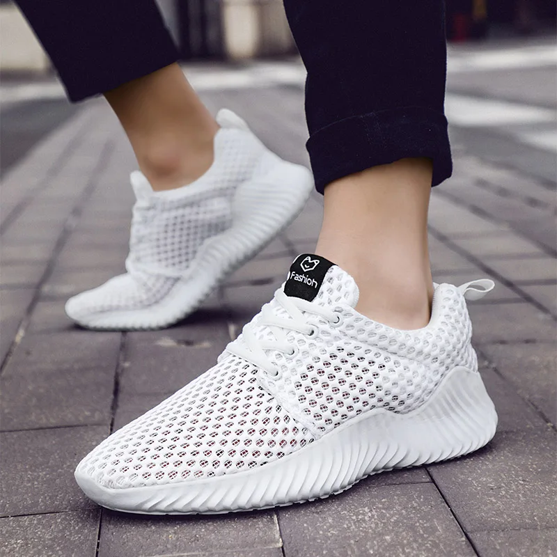 Baideng светильник Серый кроссовки Мужские дышащие Flyknit спортивная обувь для мужчин дешевые летние мужские спортивные туфли zapatillas hombre