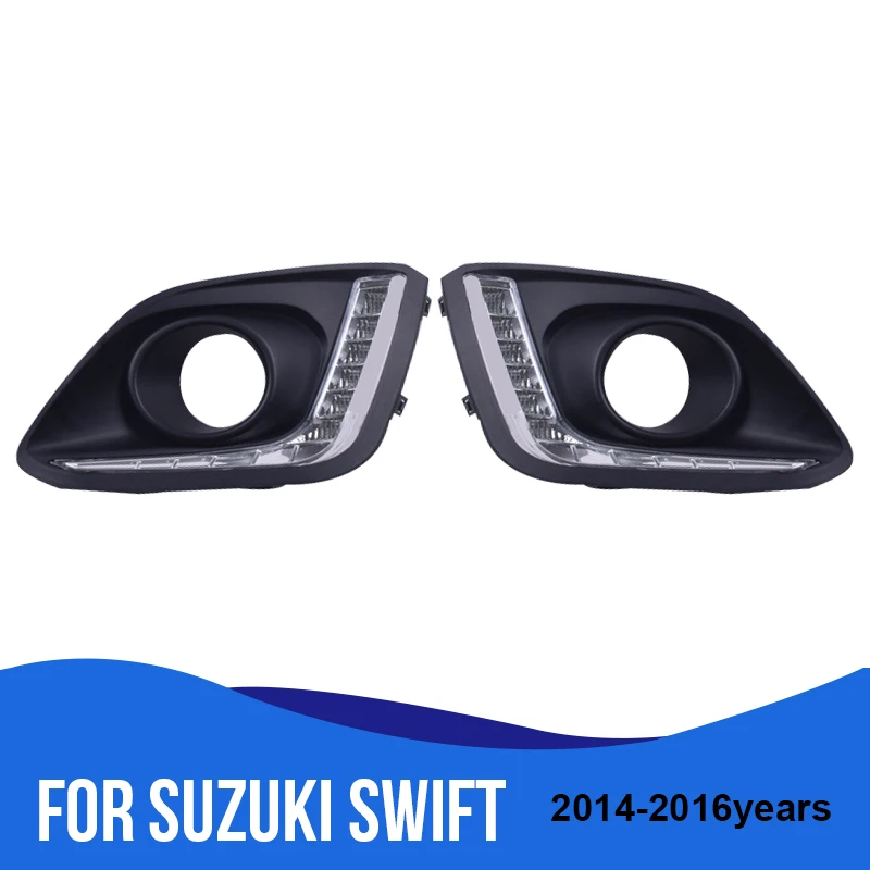 ROADOT авто светодиодный DRL для SUZUKI SWIFT 2014 2015 2016 дневные ходовые огни Стайлинг с