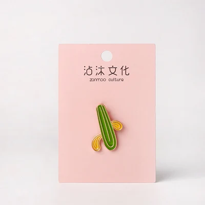 03 cactus 1 шт. мультфильм милый Дельфин ЗАВОД металлические брошки пуговицы заколки джинсовая куртка булавка ювелирные изделия бейдж-украшения для одежды нагрудные булавки - Цвет: 03 cactus