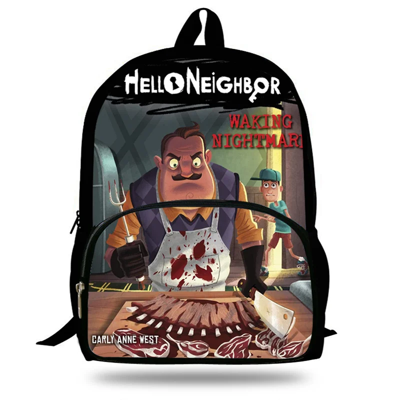 Новинка 16 дюймов популярные игры сумки с принтом для детей школьный рюкзак Hello