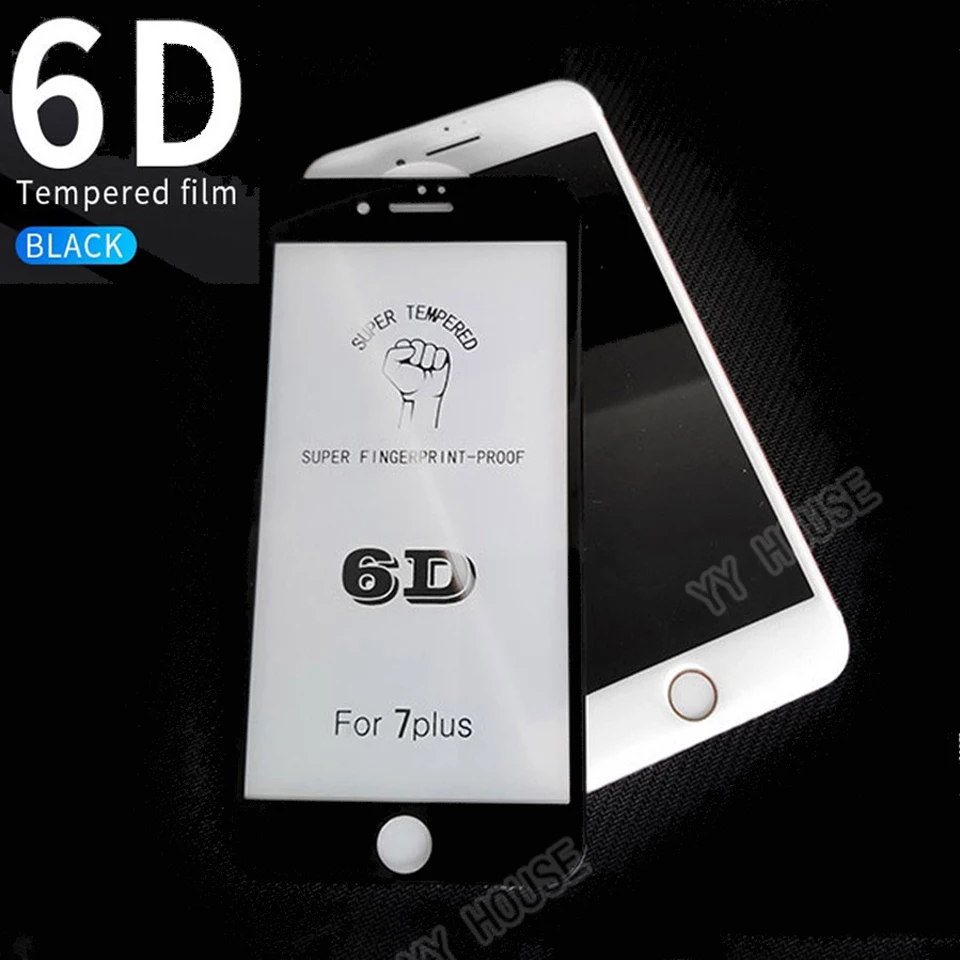 6D полное закаленное стекло для iphone6 7 8 x Закаленное протектор экрана включая