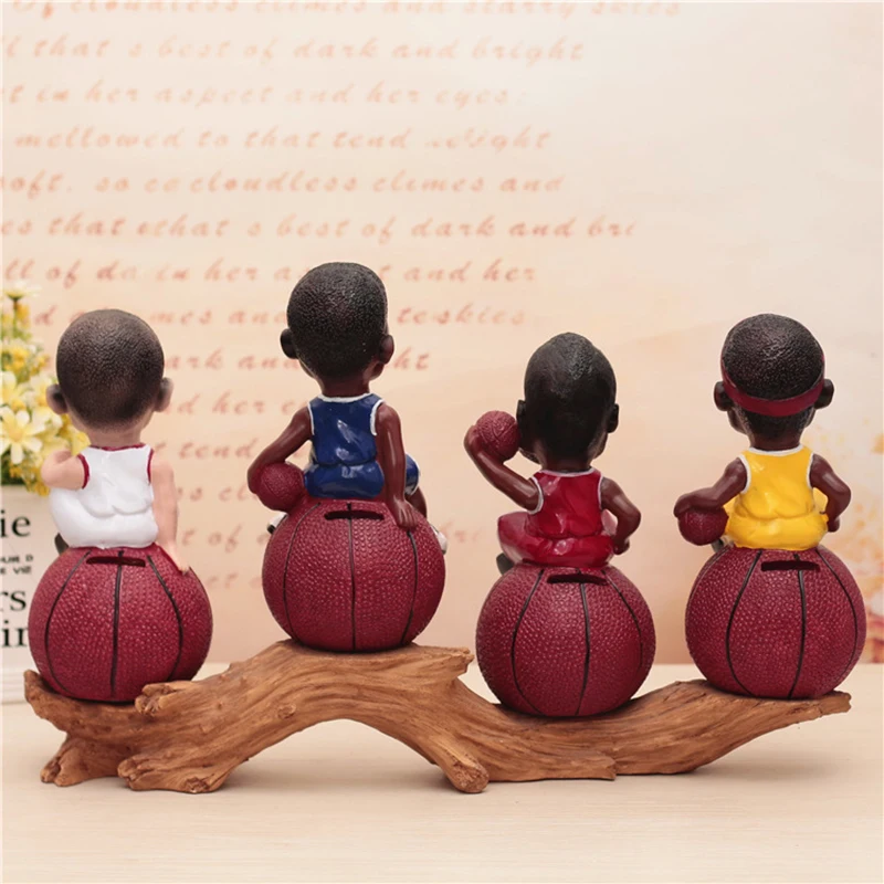 Creative Star NBA Basketball James Piggy Bank Figurines Decoration Cute Miniature Student Gifts Resin Crafts for Boys | Дом и сад