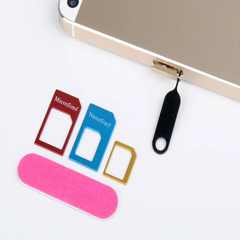 Адаптер для SIM карты 5 в 1 iPhone набор nano sim адаптеров адаптер - Цена: 75,90 руб.