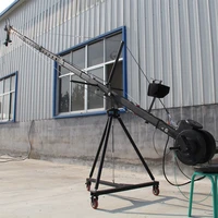 jib crane 6m 2 axis octagon pan tilt head portable camera crane dslr with dolly and monitor factory supply