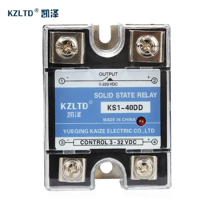 SSR 40DD 40A твердотельные реле 3 32V DC to 5 ~ 220V релейный модуль для ПИД регулятора