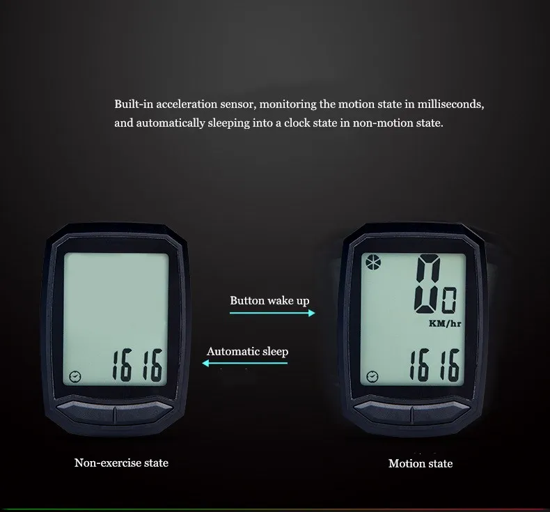 INBIKE Водонепроницаемый велосипедный компьютер беспроводной секундомер непромокаемый Многофункциональный одометр велосипедный Спидометр Подсветка Секундомер
