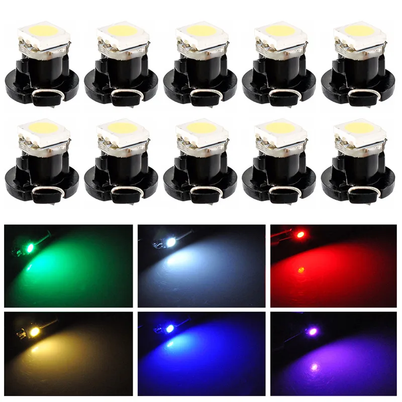 Новинка 10 шт. T3 T4.2 1210 3528 T4.7 5050 1 SMD LED DC12V автомобильный инструмент лампа для