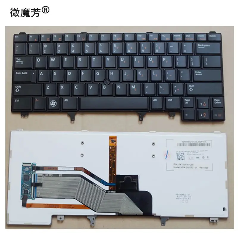 Новая клавиатура для ноутбука DELL E6420 E6320 E6430 E5420 E5430 E5520 E6430s с подсветкой|keyboard for