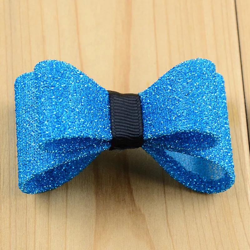 Двухслойный Блестящий однотонный 3d-бант без зажима экспресс-доставки головной