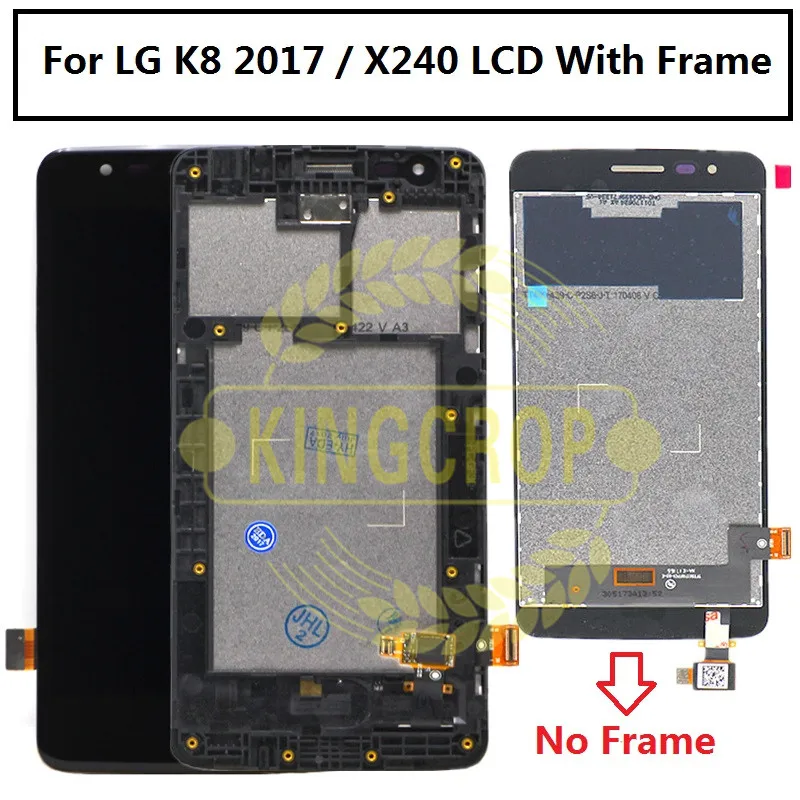 Для LG K8 2017 дисплей X240 ЖК с рамкой кодирующий преобразователь сенсорного экрана в